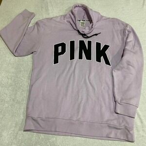 Victoria's Secret PINK purple cowl neck pullovers sweatshirt women Small. SKU145